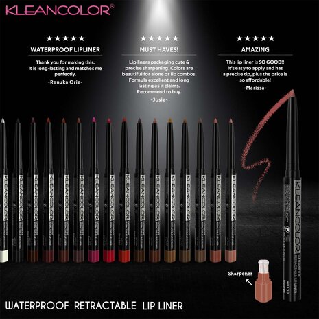Kleancolor Retractable Waterproof Lip & Eye Liner - AP102