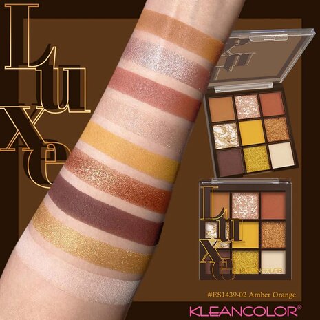 Kleancolor - Luxe Eyeshadow Palette - 02 - Amber Orange