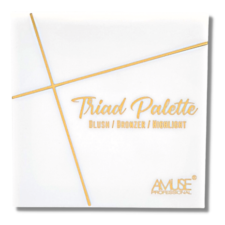Amuse Triad Face Palette - 03 - Drive Me Nuts - Gezichtspalet - Bronzer, Highlight & Blush - 11 g