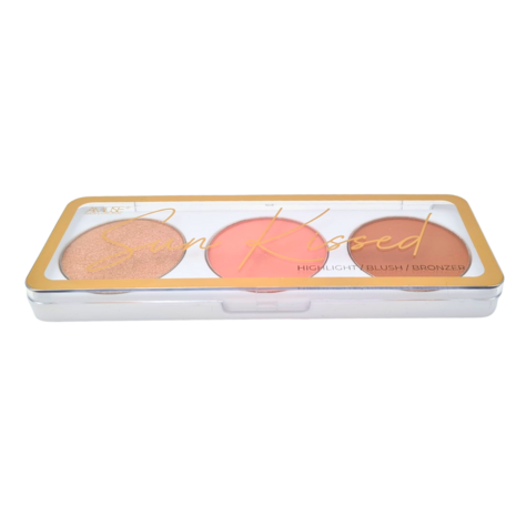 Amuse Sun Kissed Face Palette - 01 - Fair - Gezichtspalet - Bronzer, Highlight & Blush - 15 g