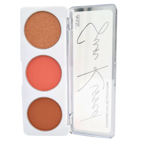 Amuse Sun Kissed Face Palette - 03 - Deep - Gezichtspalet - Bronzer, Highlight & Blush - 15 g