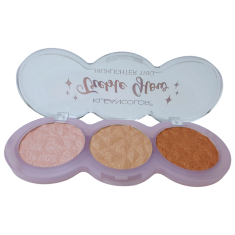 Kleancolor Treble Glow Highlighter Trio - 01 - Pinky Moon