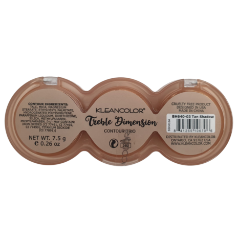 Kleancolor Treble Dimension Contour Trio - 03 - Tan Shadow - Contour - 7.5 g