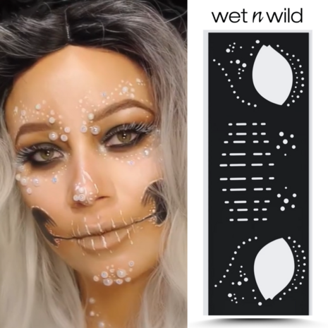 Wet n Wild - Fantasy Makers - Face and Body Stencil - 13035 Skeleton Queen