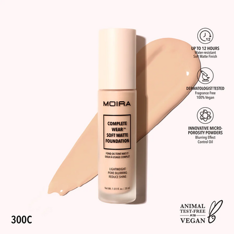 Moira Beauty - Complete Wear Soft Matte Foundation - 300C