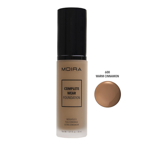 Moira Beauty - Complete Wear Foundation - 600 Warm Cinnamon