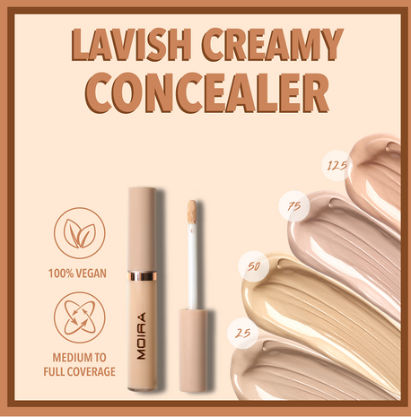 Moira Beauty - Lavish Creamy Concealer - 075 Vanilla Bean