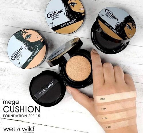 Wet 'n Wild MegaCushion Liquid Foundation - 119A Buff Beige - VEGAN - SPF15 - 15 g