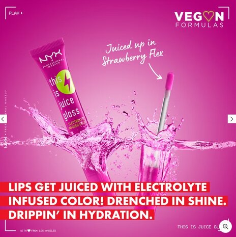NYX Professional Makeup - This is Juice Gloss - 03 Strawberry Flex