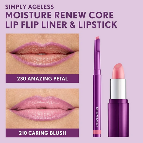 Covergirl - Simply Ageless Moisture Renew Core Lipstick - 210 Caring Blush