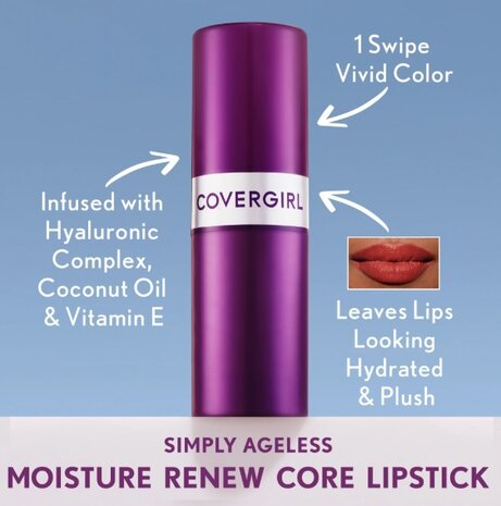 Covergirl - Simply Ageless Moisture Renew Core Lipstick - 130 Darling Mocha