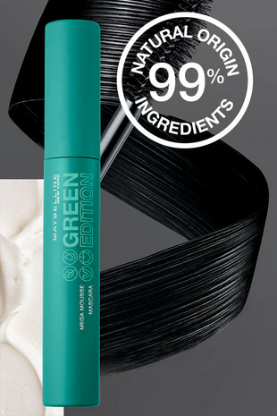 Maybelline Mega Mousse Mascara - Green Edition - 002 Very Black