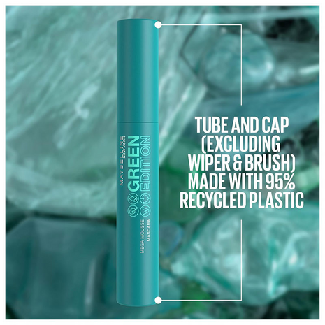 Maybelline Mega Mousse Mascara - Green Edition - 002 Very Black