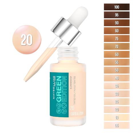 Maybelline Green Edition Superdrop Tinted Oil - 020 - Foundation