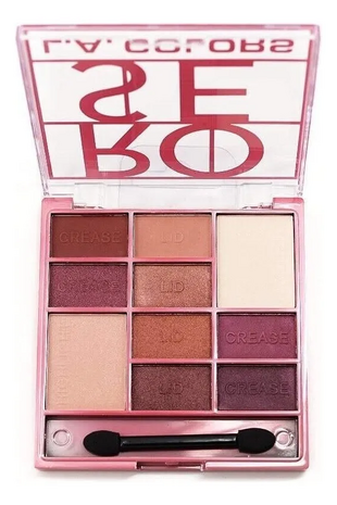 L.A. Colors Color Block Eyeshadow Palette - CES136 Rose