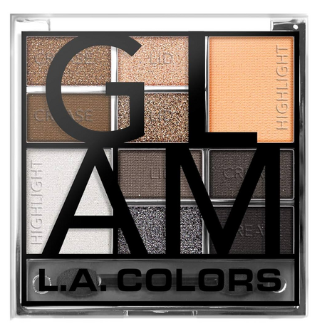 L.A. Colors Color Block Eyeshadow Palette - CES137B Cool Glam