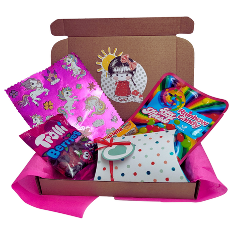De Girls Happy Box - Meiden Verrassingsdoosje | Meiden Pakket | Verrassingspakket | Geschenkset | Giftset | Meisjes Cadeaupakket | Verrassing voor Meiden Box | Brievenbus Surprise Box