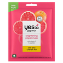 Yes To Grapefruit - Brightening Paper Mask - VEGAN - Doffe en Oneffen huid - Gezichtsverzorging - Gezichtsmasker - 1 Single Use Face Mask - 10 ml