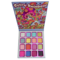 Kara Beauty - Retro Rainbow - Oogschaduwpalette - 16 Kleuren - Oogmake-up - VEGAN - 12 g